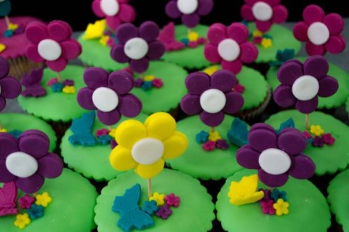 cupcakes garden - garden decoration stock pictures, royalty-free photos & images