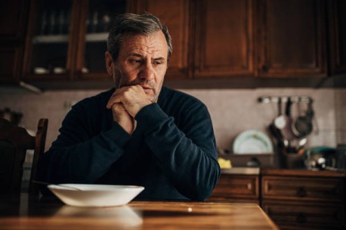 dépression-tristesse, perte d’appétit - food photos et images de collection