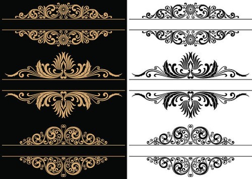decorative border - home decoration stock illustrations
