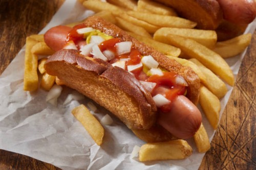 deep fried white bread taco dog - junk food stock pictures, royalty-free photos & images
