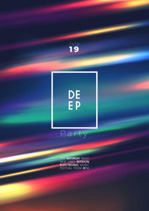 deep party poster design - concert stock illustrations