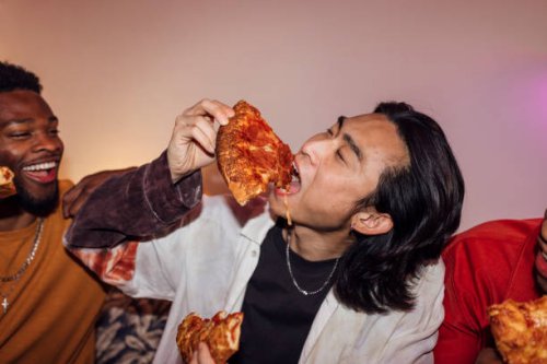 delicious pizza slice - junk food stock pictures, royalty-free photos & images