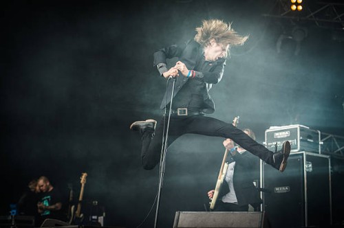 Dennis Lyxzen from Refused performs at Eurockeennes Music Festival on July 1, 2012 in Belfort, France.