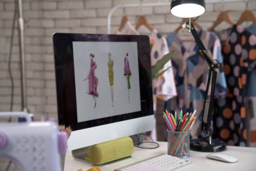 designer's desk - fashion stock pictures, royalty-free photos & images