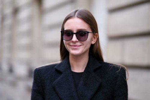 Diane Batoukina wears Chanel sunglasses, during a street style fashion photo session, on October 27, 2023 in Paris, France.