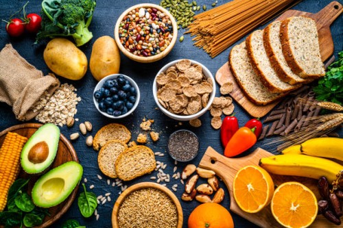 dietary fiber food shot from above - food stock pictures, royalty-free photos & images