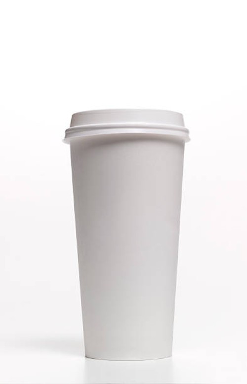 disposable coffee/tea cup with copy space - junk food stock pictures, royalty-free photos & images