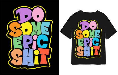 do some epic shit hand drawn typography slogan for t shirt design - fashion stock illustrations