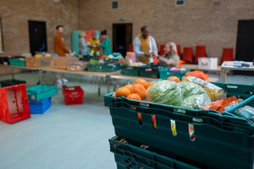 donations at a food bank charity - food stock pictures, royalty-free photos & images