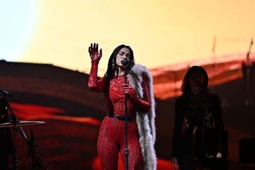 Dua Lipa performs on stage during Radical Optimism European Tour Movistar at Paris La Défense Arena on May 23, 2025 in Nanterre, France.