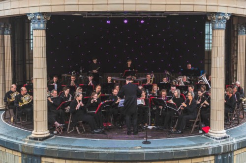eastbourne bandstand by the sea in east sussex, uk - concert stock pictures, royalty-free photos & images