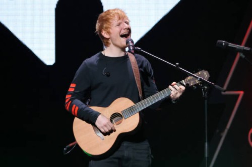 Ed Sheeran performs during iHeartRadio Z100 Jingle Ball 2021 on December 10, 2021 in New York City.