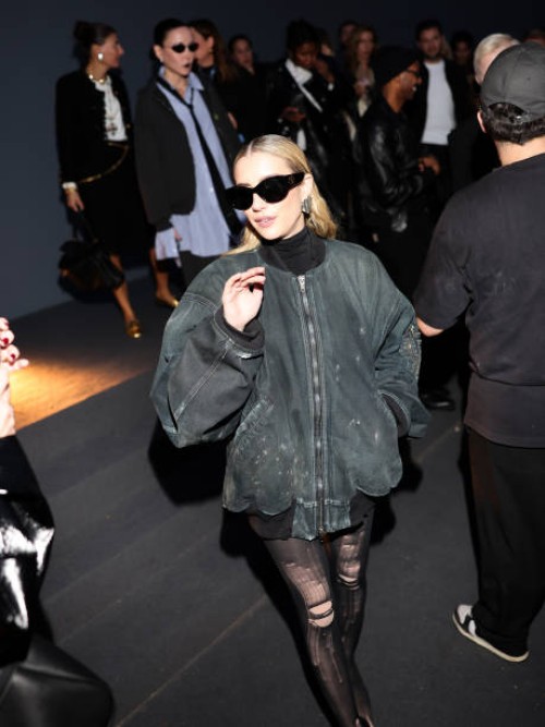 Emma Roberts attends the Balenciaga Paris Womenswear Spring-Summer 2025 show as part of Paris Fashion Week on September 30, 2024 in Paris, France.