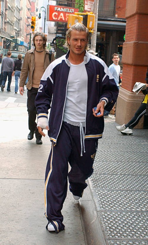 England football captain David Beckham arrives at his Downtown hotel May 27, 2002 in New York City.