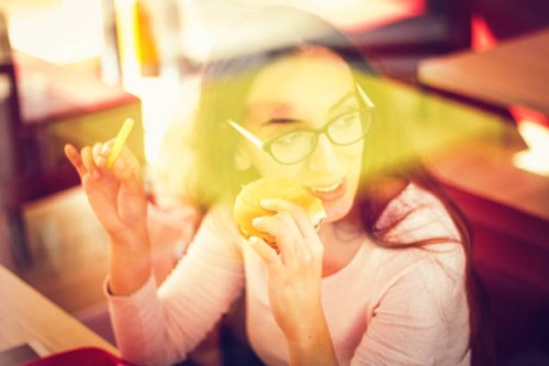 enjoying my fast food - junk food stock pictures, royalty-free photos & images