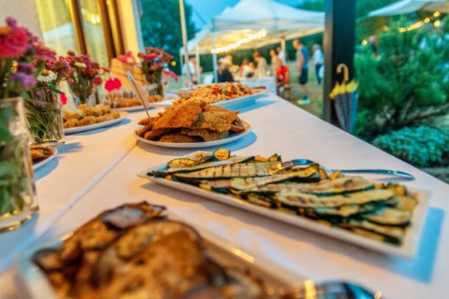 evening dinner al fresco at the garden party - garden decoration stock pictures, royalty-free photos & images