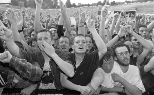 Fans enjoying themselves at the Slane Castle concert, . .