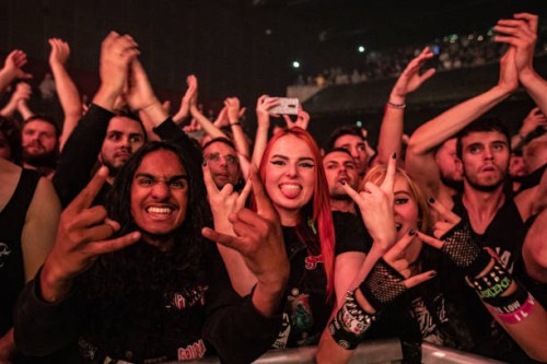 Fans of Australian metalcore band Parkway Drive at Afas Live, Amsterdam, Netherlands 23rd September 2022.