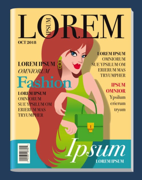 fashion magazine cover clip art - fashion stock illustrations