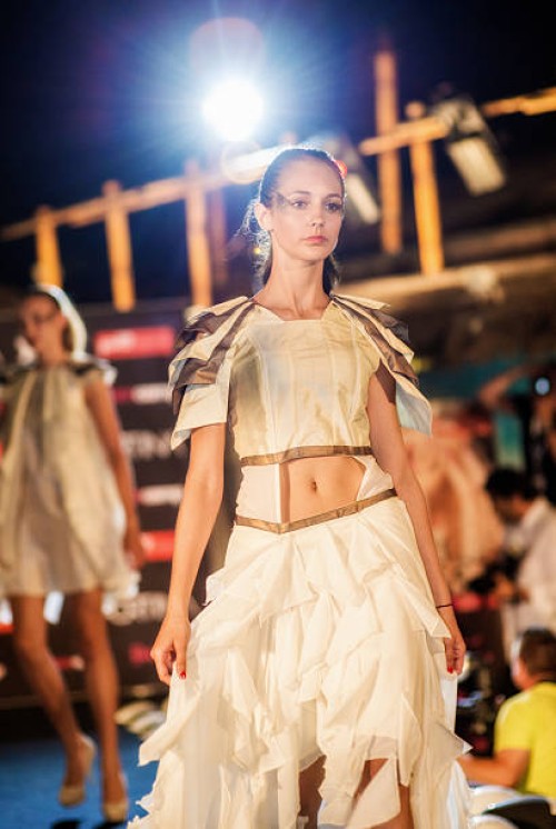 fashion models on catwalk - fashion stock pictures, royalty-free photos & images