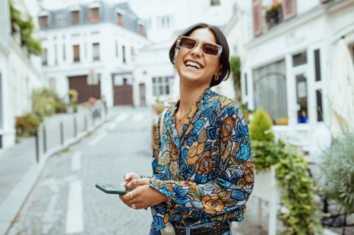fashionable millennial woman with sunglasses in city of paris - fashion stock pictures, royalty-free photos & images