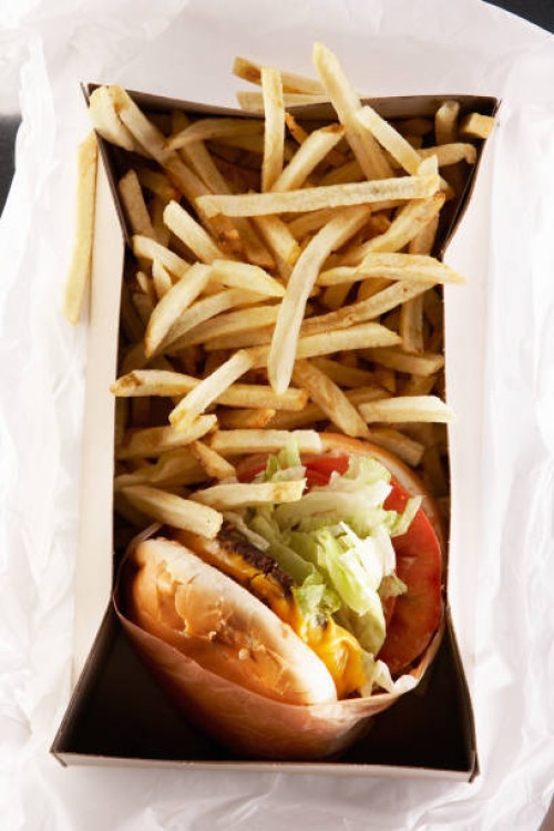fast food in take out box - junk food stock pictures, royalty-free photos & images