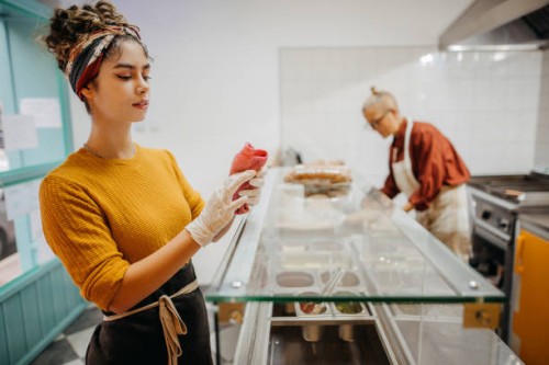 fast food restaurant team - junk food stock pictures, royalty-free photos & images