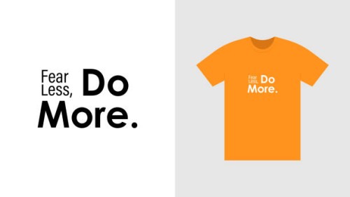 fear less, do more. print ready t-shirt design. - fashion stock illustrations