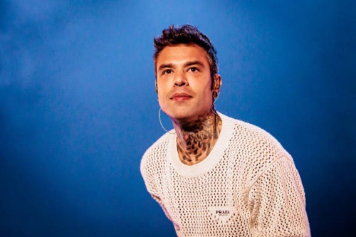 Fedez aka Federico Lucia performs for LOVE MI Concert 2023 at Piazza Del Duomo on June 27, 2023 in Milan, Italy.