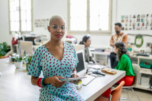 female fashion designer using digital tablet - fashion stock pictures, royalty-free photos & images