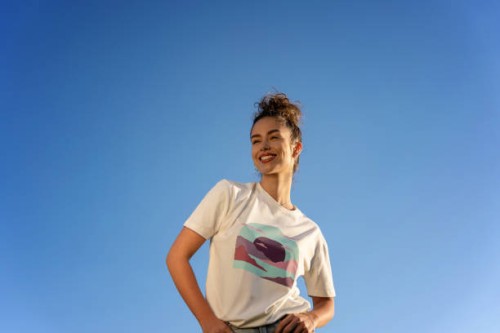 female model posing with sky view - fashion stock pictures, royalty-free photos & images