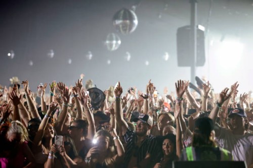 Festivalgoers attend Day 2 of the 2023 Stagecoach Festival on April 29, 2023 in Indio, California.
