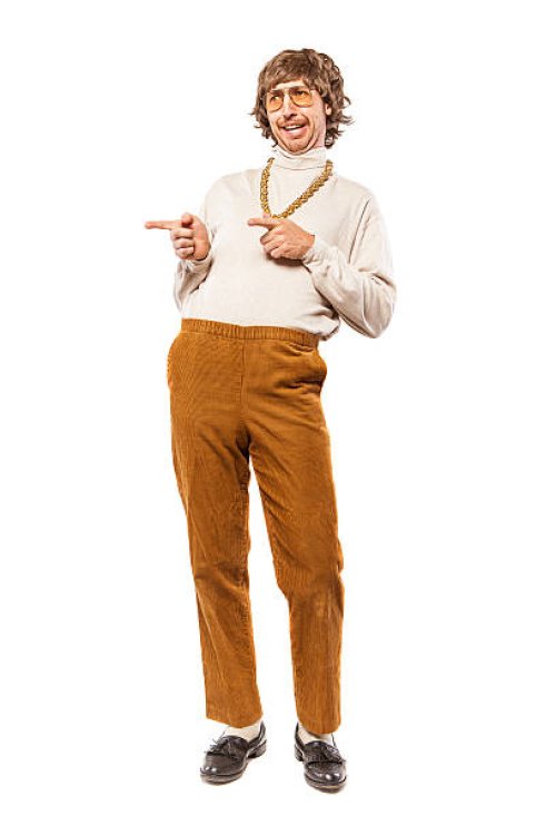flirting retro seventies man on white - hairstyle stock pictures, royalty-free photos & images