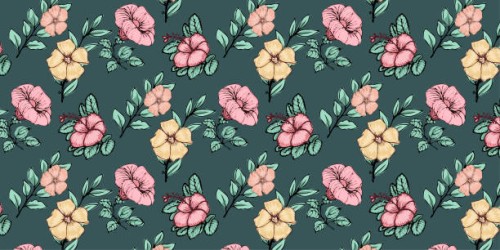 floral seamless patterns. vector design for paper, cover, fabric, interior décor and other users - garden decoration stock illustrations
