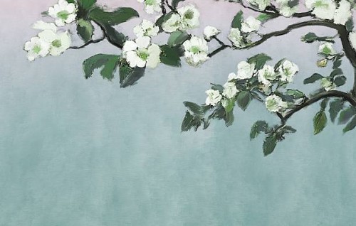 flowering fruit tree. symbol of spring - garden decoration stock illustrations