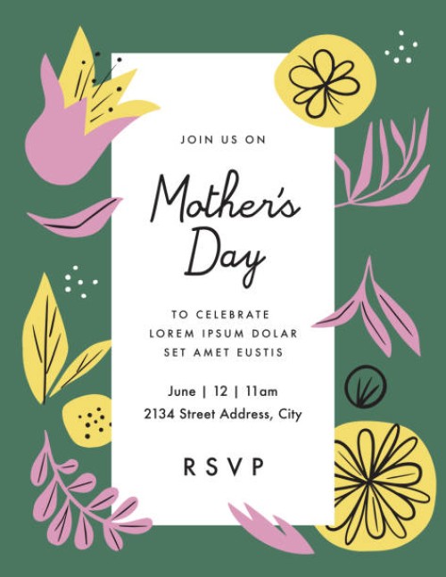 flyer design template with garden floral graphics - garden decoration stock illustrations