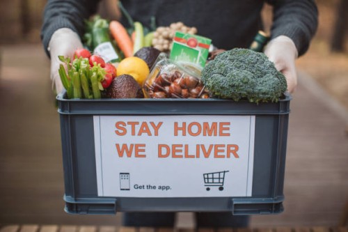 food delivering - food stock pictures, royalty-free photos & images