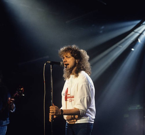 Former Foreigner singer Lou Gramm performs on stage in 1987.