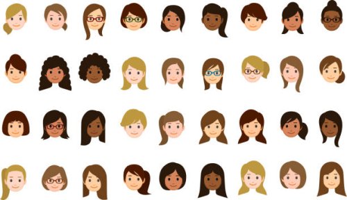 frauengesichter symbole - hairstyle stock-grafiken, -clipart, -cartoons und -symbole