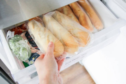 freezing baguettes - food stock pictures, royalty-free photos & images