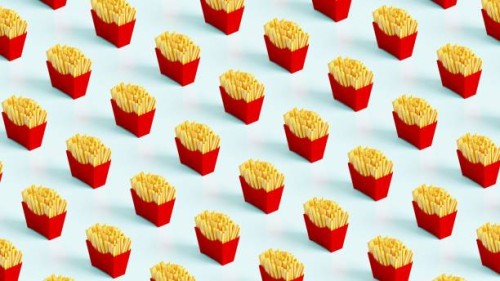 french fries low poly pattern background - food stock pictures, royalty-free photos & images