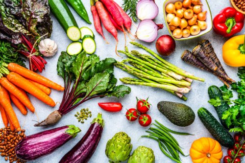 fresh healthy organic vegetables background - food stock pictures, royalty-free photos & images