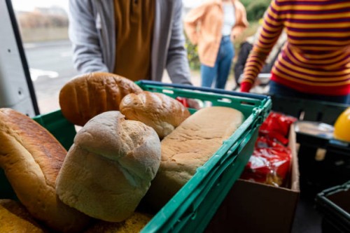 fresh produce delivered to a community - food stock pictures, royalty-free photos & images