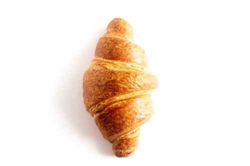 freshly baked croissant isolated on white background - home decoration stock pictures, royalty-free photos & images