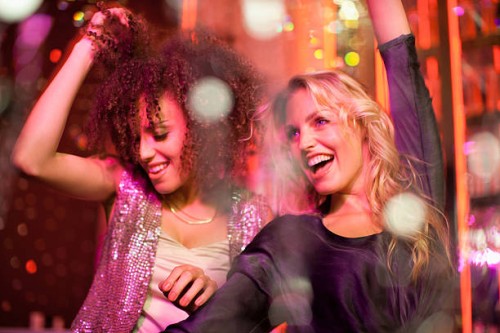 friends dancing in nightclub - fashion stock pictures, royalty-free photos & images