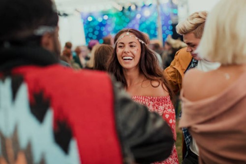 friends enjoying a music festival - concert stock pictures, royalty-free photos & images