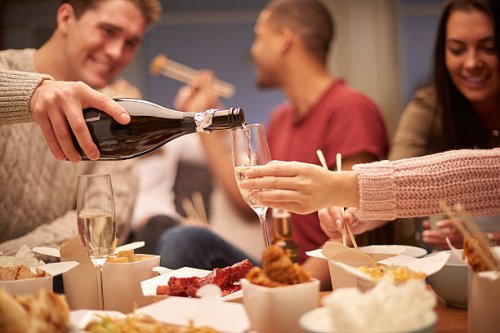 friends food and fizz - junk food stock pictures, royalty-free photos & images