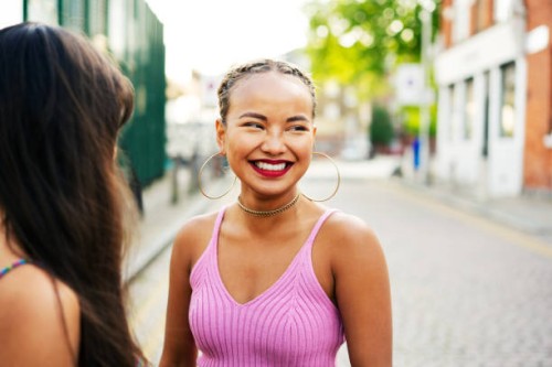 friends laughing - fashion stock pictures, royalty-free photos & images