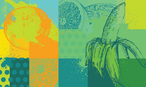 fruit background - food stock illustrations