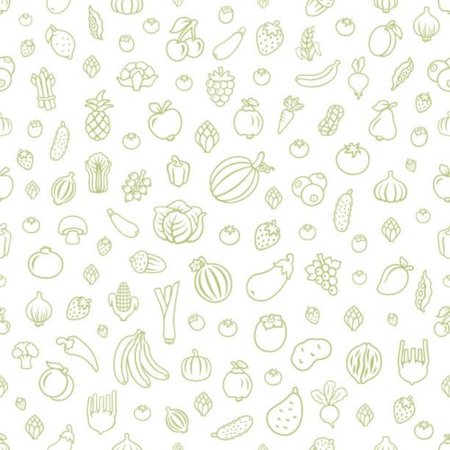 fruits and vegetables. seamless pattern - food stock illustrations